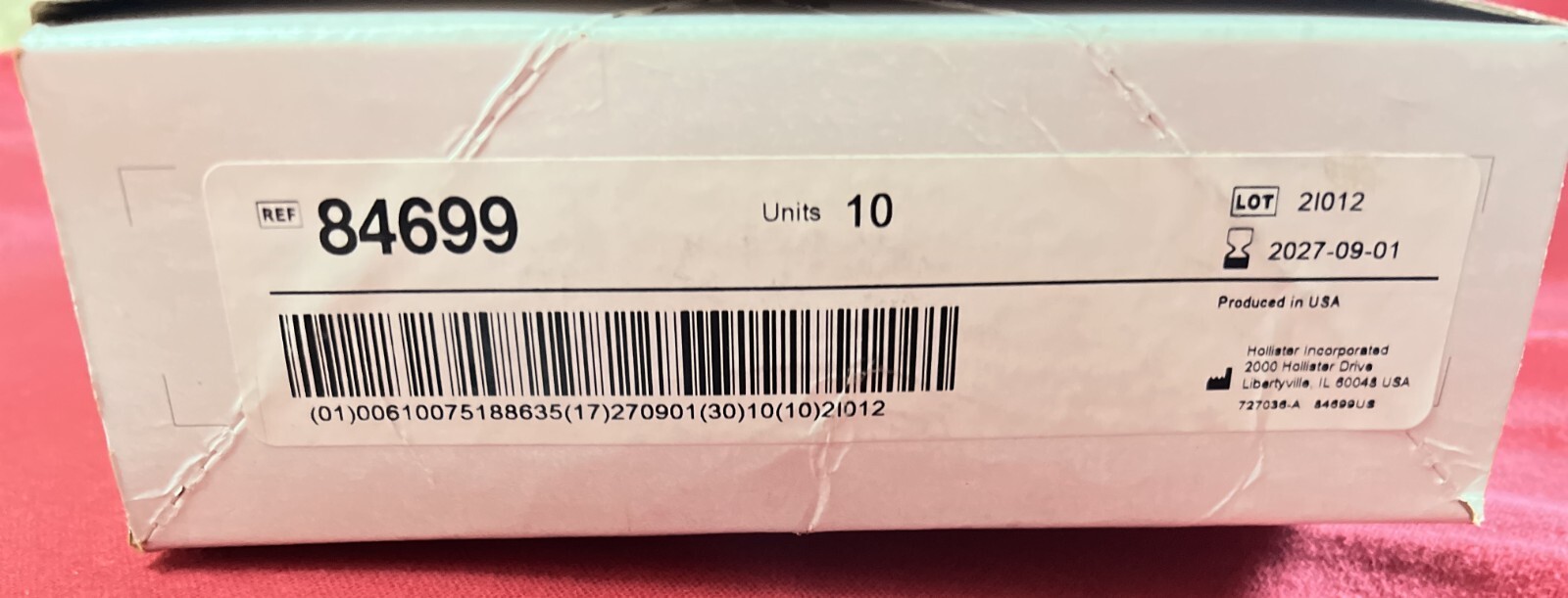 84699 10 Ct Hollister Premier Urostomy Pouch Drainable 1-3/4″ Stoma 1pc System