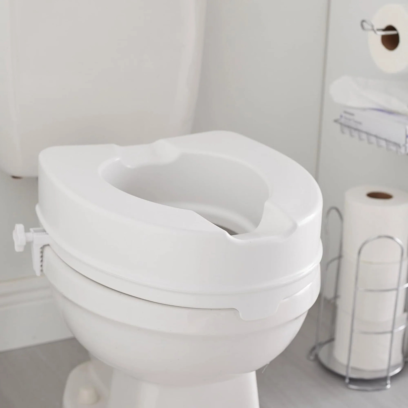 McKesson Heavy Duty Raised Toilet Seat, 400 lb Weight Capacity