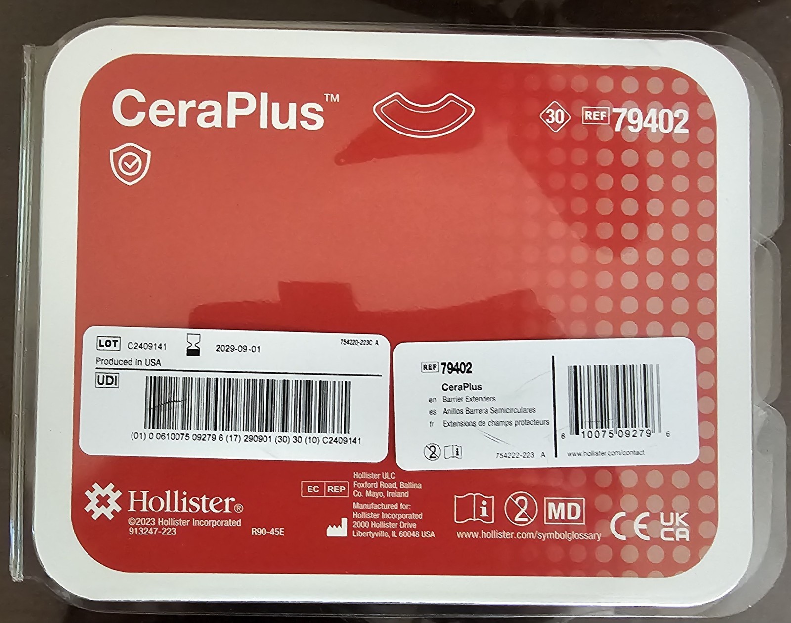 4 pack Hollister CeraPlus # 79402 Barrier Extenders Exp 2029 – 30 piece per pack
