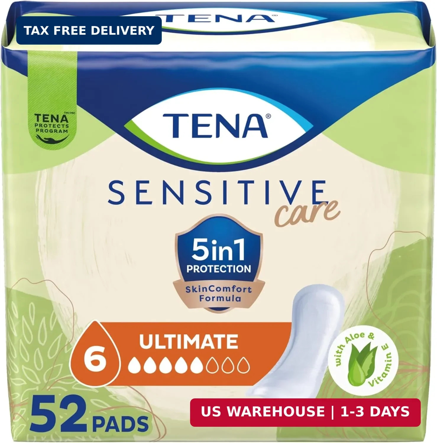 TENA Sensitive Care Incontinence Pads for Women, Bladder Control & Postpartum, U