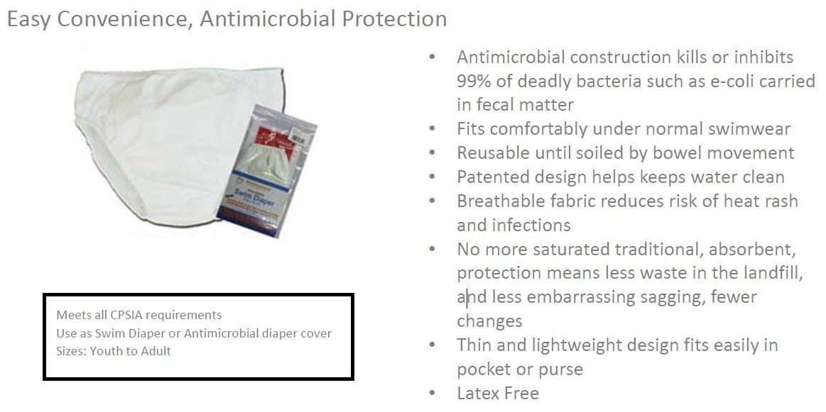 Toddler Youth Adult Special Needs My Pool Pal Swimsters Disposable Swim Diaper