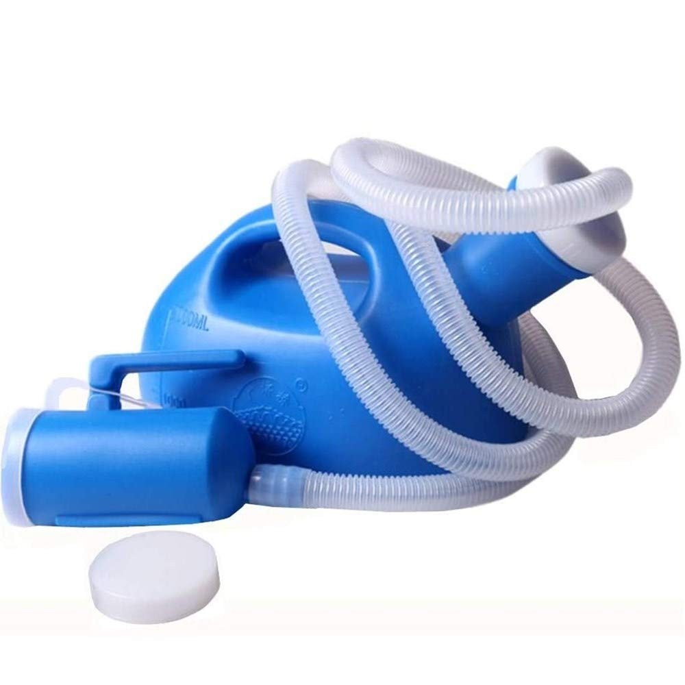 Urinals for Men,Men’s 2000ML Portable Potty with Tube (Blue)