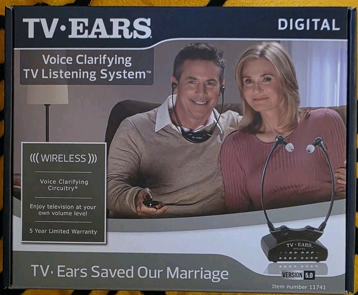 TV Ears 5.0 Wireless Headset System Dual 11741 TV Listening Hearing Assist