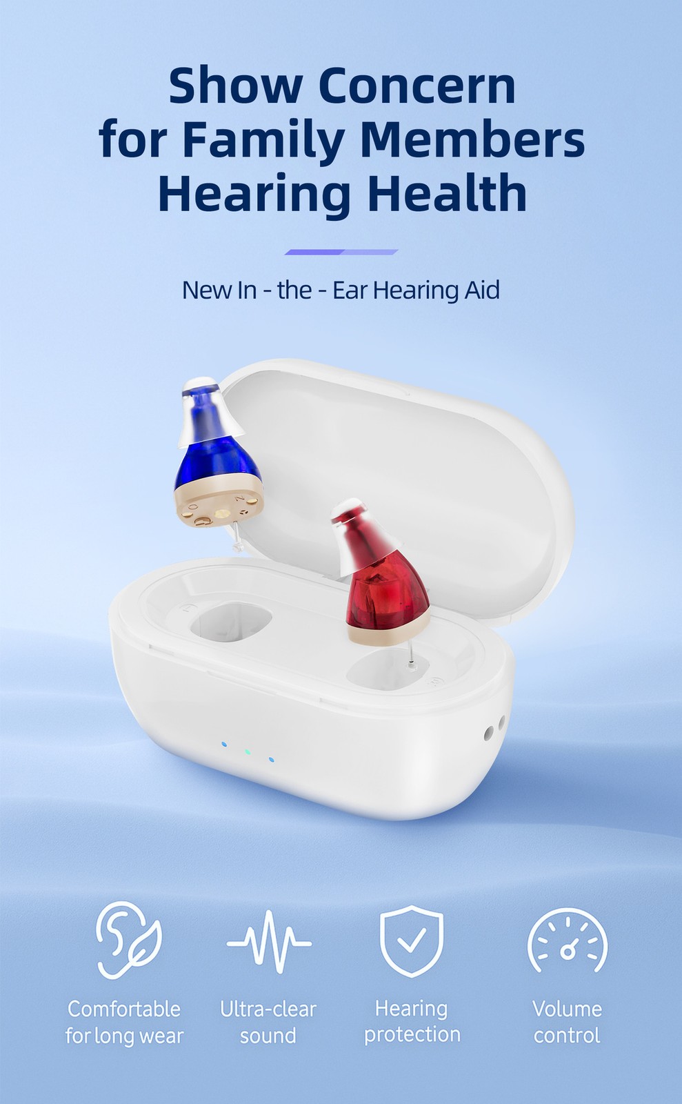 A Pair Hearing Aid Noise Reduction Virtually Invisible Hearing Loss Elderly
