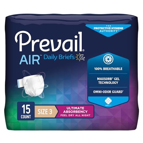Prevail Breezers 360 Adult Briefs Size 3, 60 Count Total