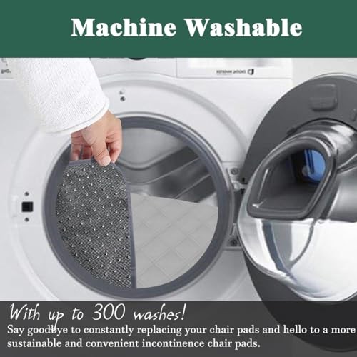 Waterproof Chair Pads for Incontinence 2Pcs Resuable Washable Seat Black