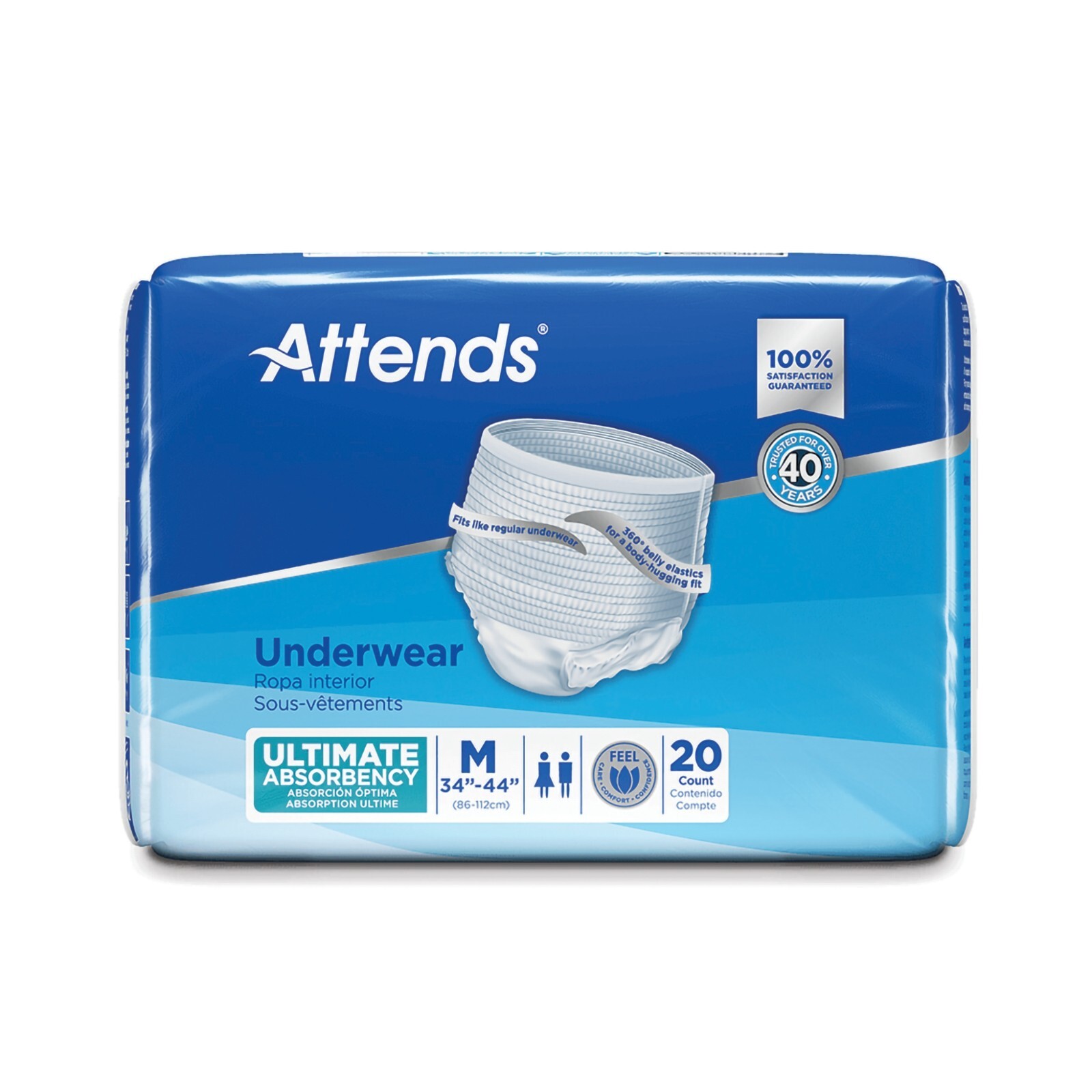 Attends Disposable Underwear Medium APP0720 Heavy 80 Ct