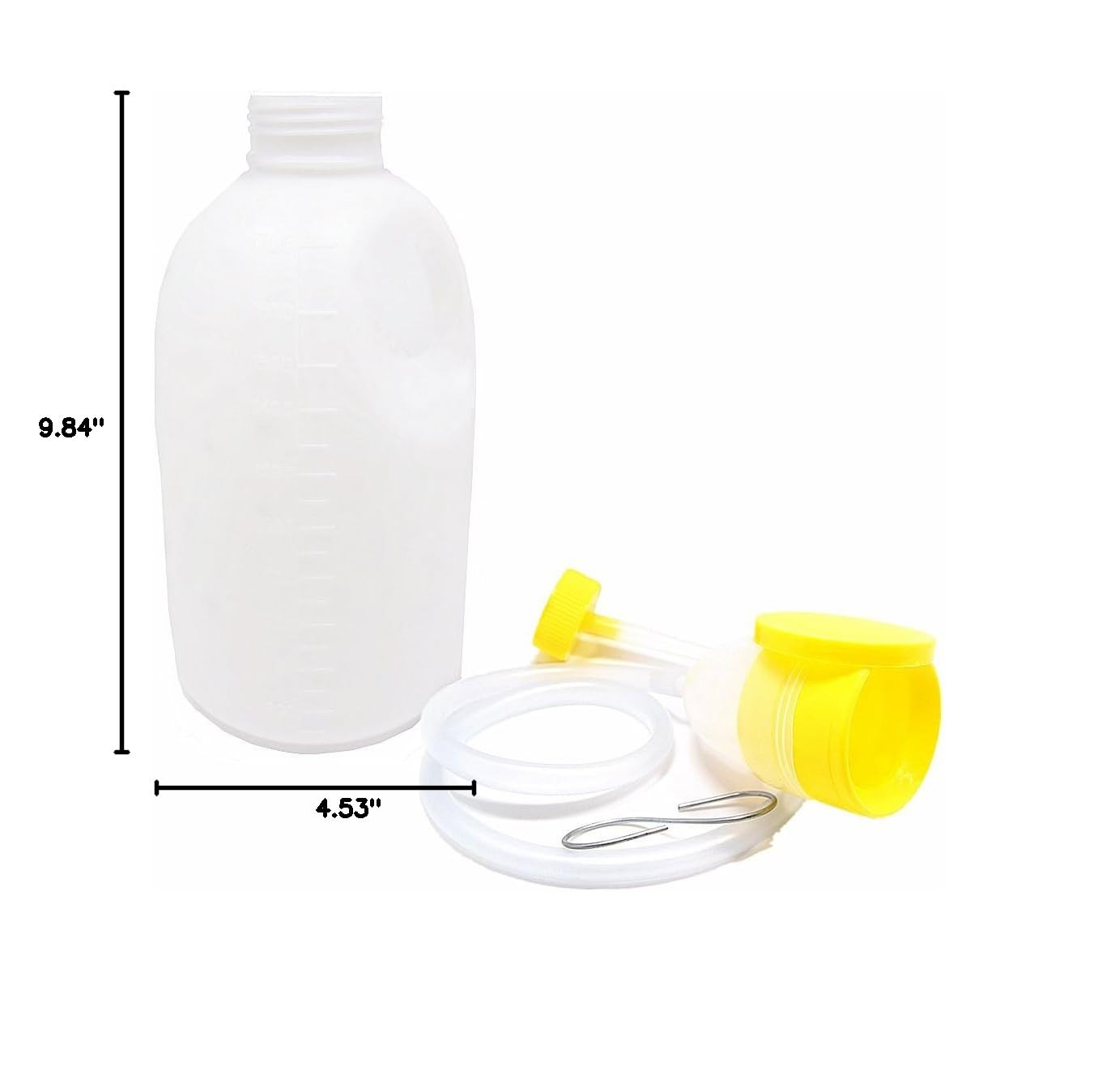 Male Travel Urinal Bottle, YUMSUM Men’s Urine Collector with Hose