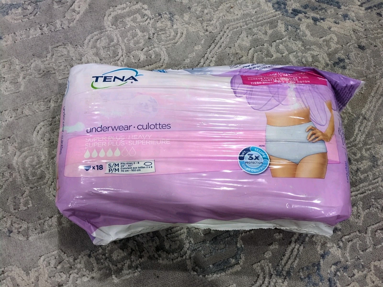TENA Disposable Underwear Female Small / Medium – Super Plus Heavy – 18 Ct