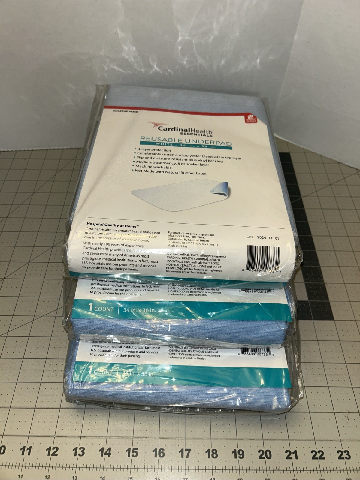 3 ReliaMed Reusable Washable Bed Pads Incontinence Underpads 34 X 36″ ZRUP3654R