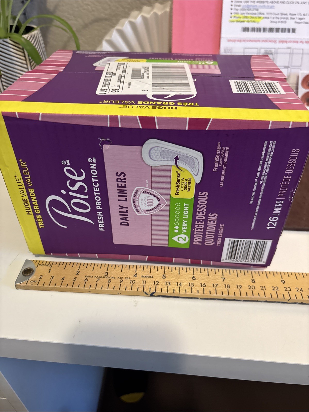Poise Panty Liners Very Light 126 Ct Unopened Brand new