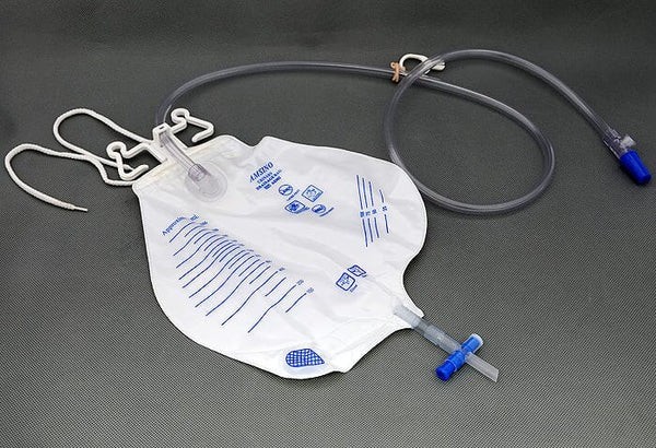 AMSure® (AS302) Urinary Drainage Bag 2000mL, Anti-Reflux Device, 5/Pack