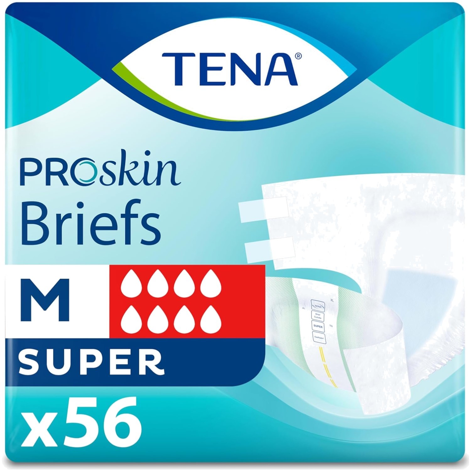 56 Count TENA ProSkin Disposable Diapers for Men and Women – Soft & Secure Fit