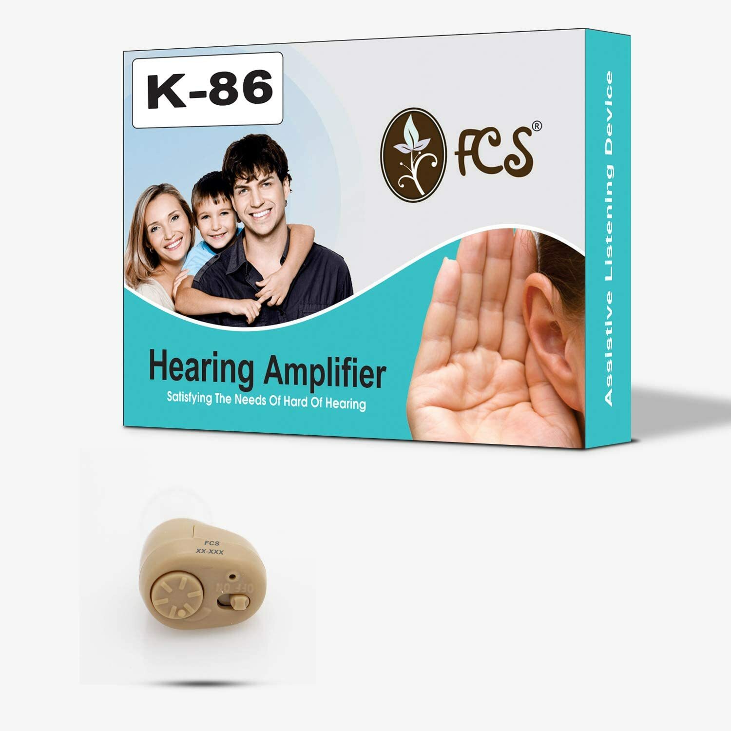 FCS K-86 Instant fit ITC Personal Sound Hearing Amplifier for Seniors and Adult