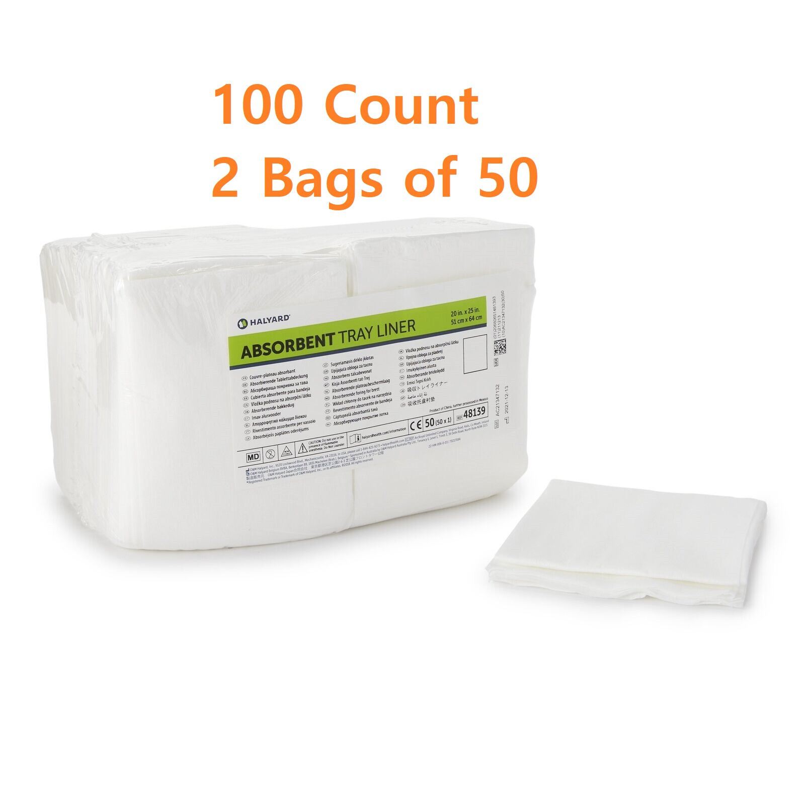 Halyard Sterilization Tray Liner 20 X 25 Inch 48139 – 100 Count