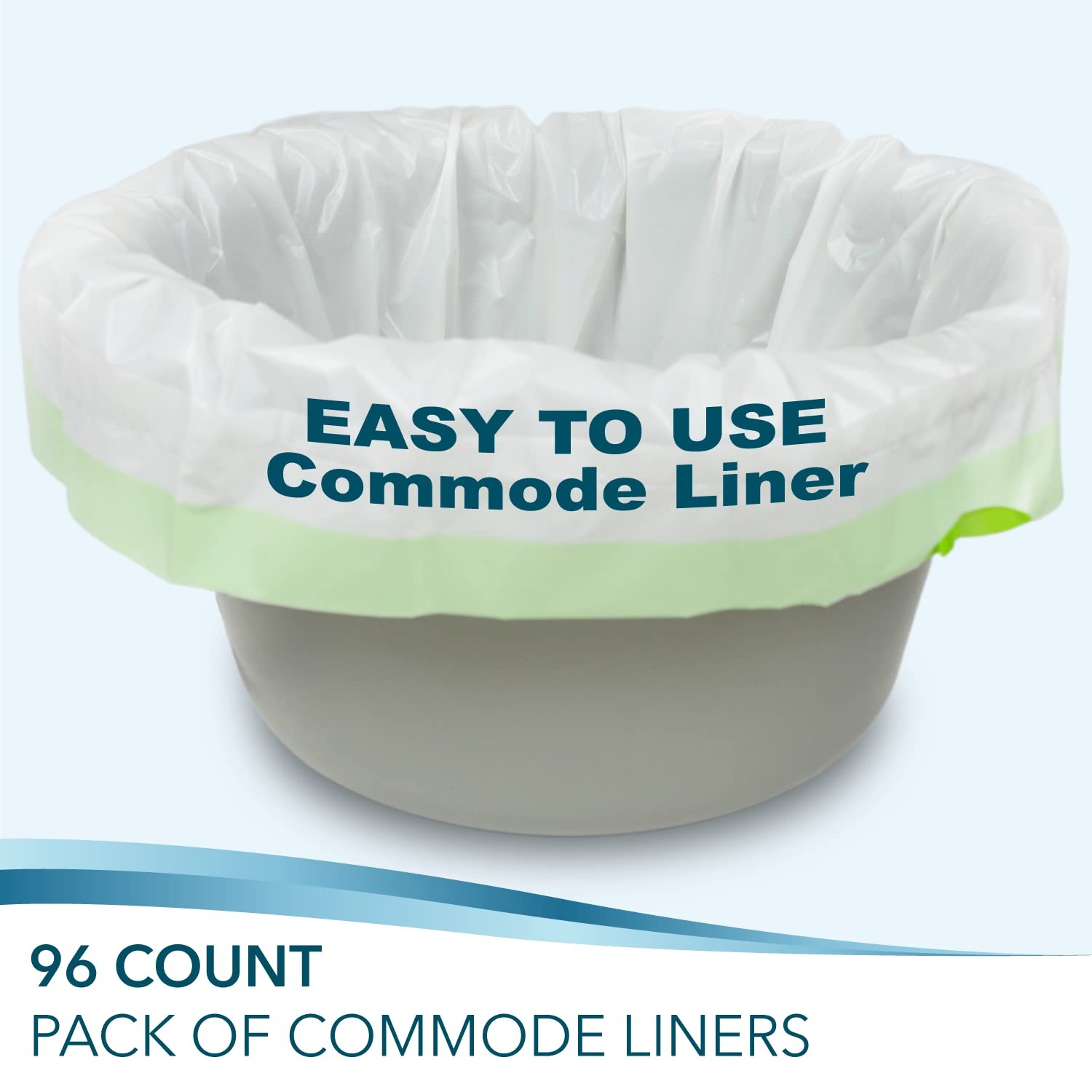 96 Pack Disposable Bedside Commode Liners Universal Fit Portable Toilet Waste…