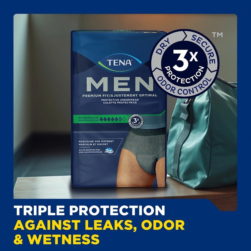 Protective Incontinence Underwear for Men Small Medium 16 Count Discreet