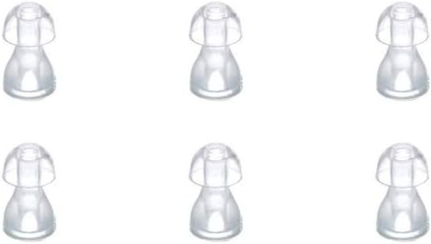 Clear Silicone Earplug Domes for Hearing Aids – 6 Replacement Tips Included