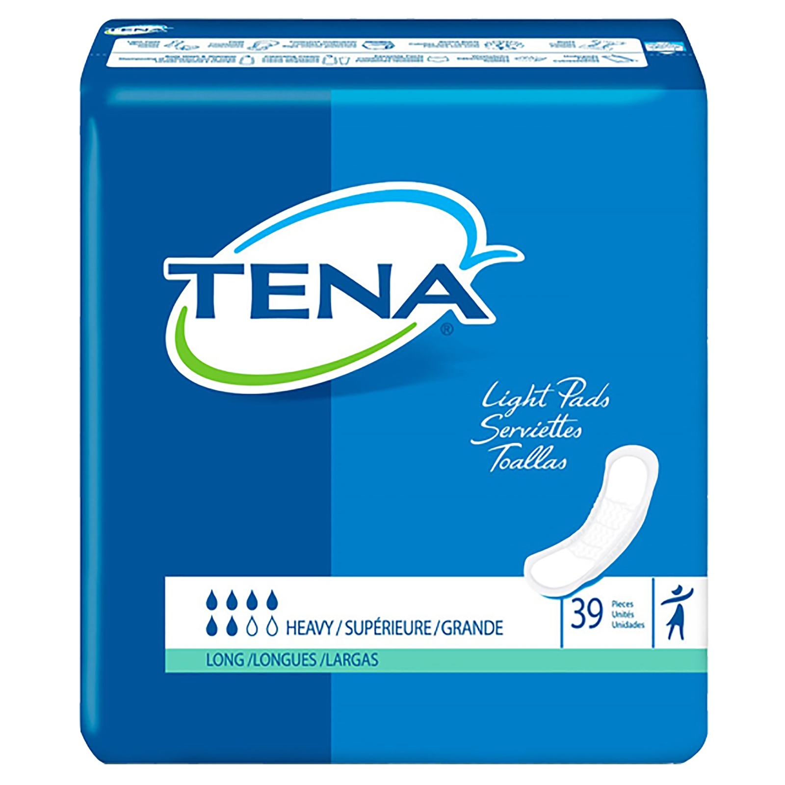 TENA Heavy Absorbency Long Pad -Case of 117 #47619