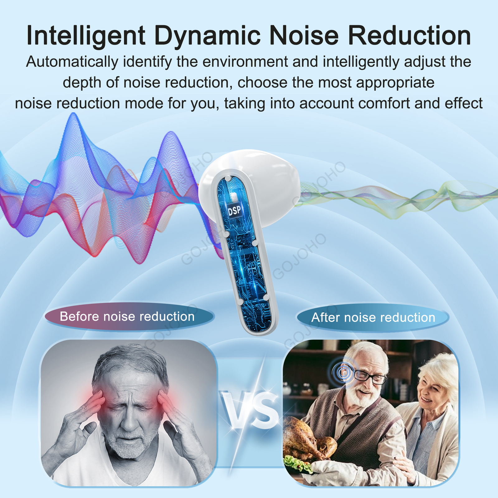 1 Pair Hearing Aids Invisible Digital ITE Ear Enhancer Voice Hearing Amplifier