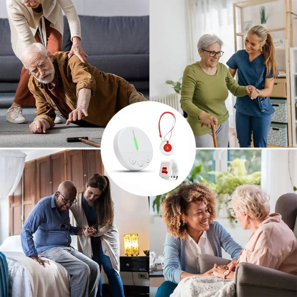 Wireless Caregiver Pager System 20 Ringtones 4 Volume Levels Help Life Alert