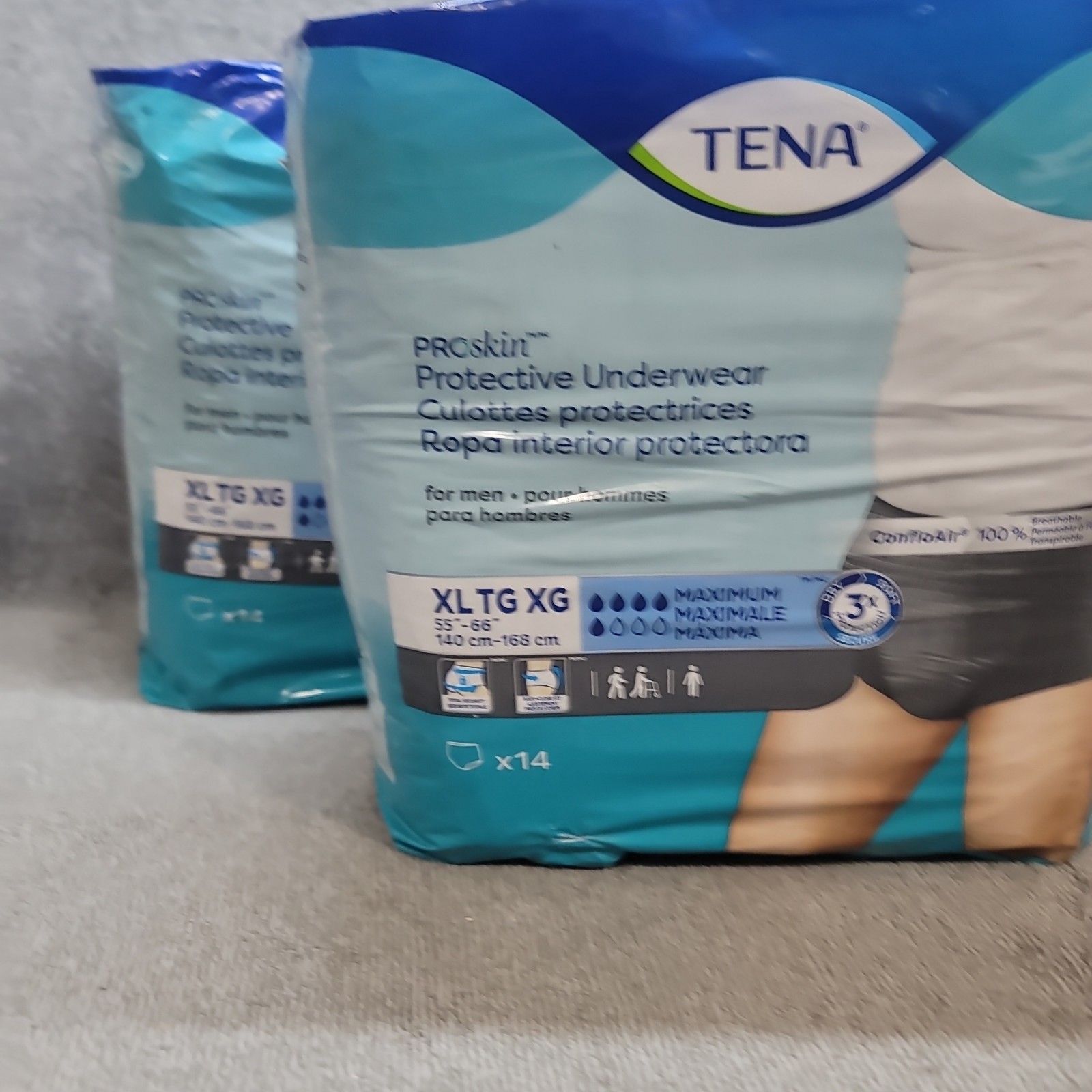 Tena Proskin Men XL Protective Underwear Maximum 2-14 Count Bags