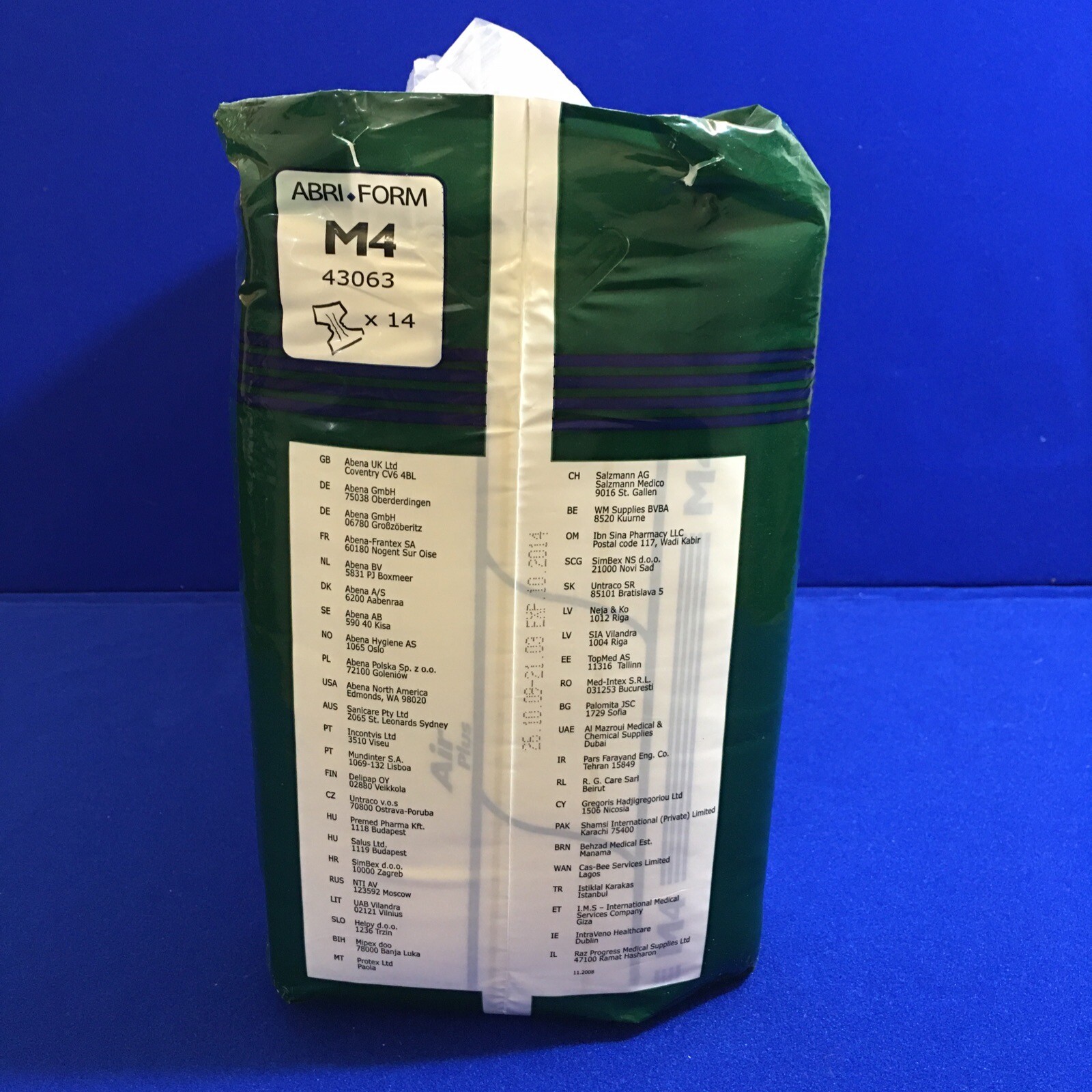 Bag of Abena M4 Medium Abri-Form Premium Air-Plus Absorbent Adult Briefs Diapers
