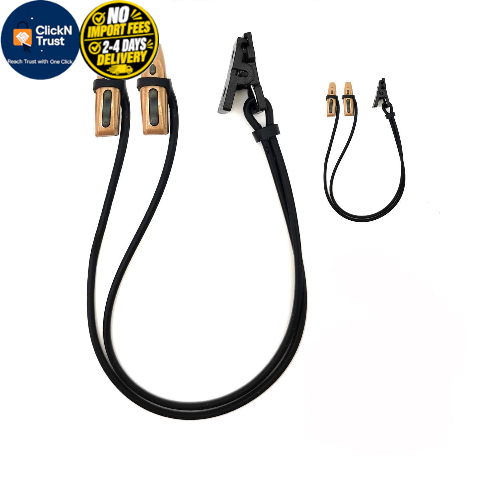 BOCOKO 2 Pieces Hearing Aid Clip Anti-Lost Lanyard 1 count (Pack of 1), Black