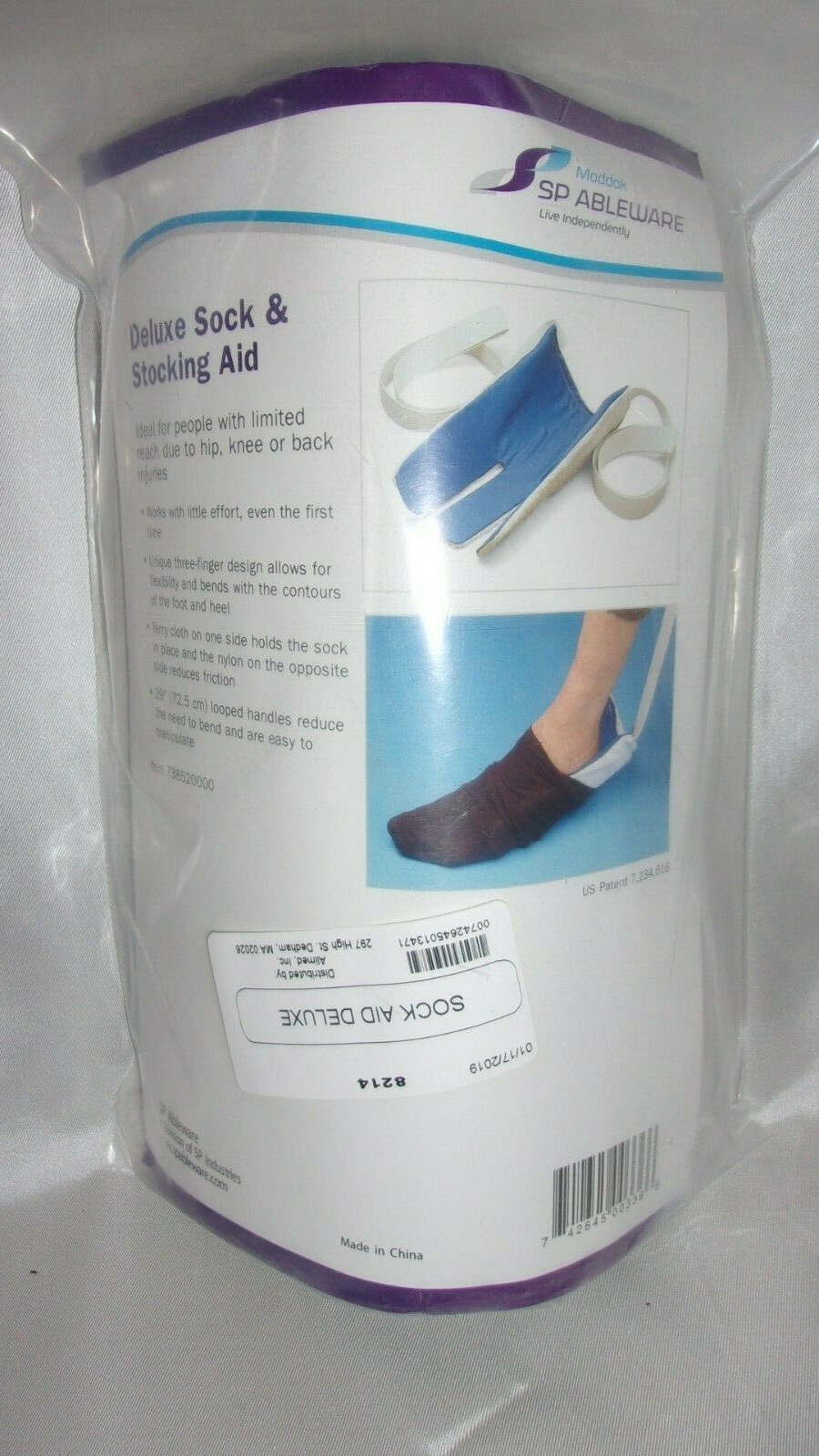 Ableware Deluxe Flexible Sock and Stocking Aid by Maddak #738520000