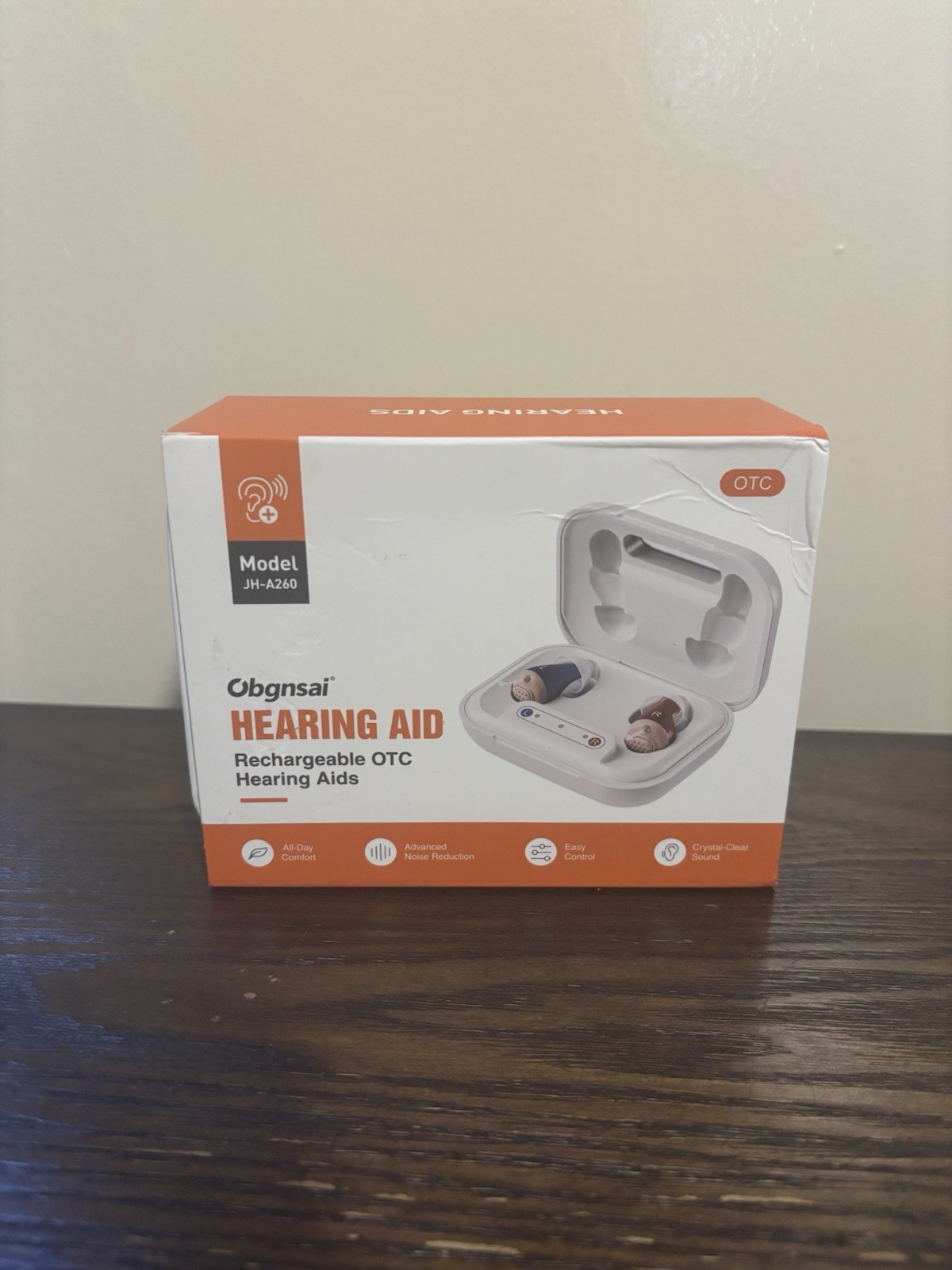 Obgnsai JH-A260 Rechargeable Hearing Aid Advanced Noise Reduction