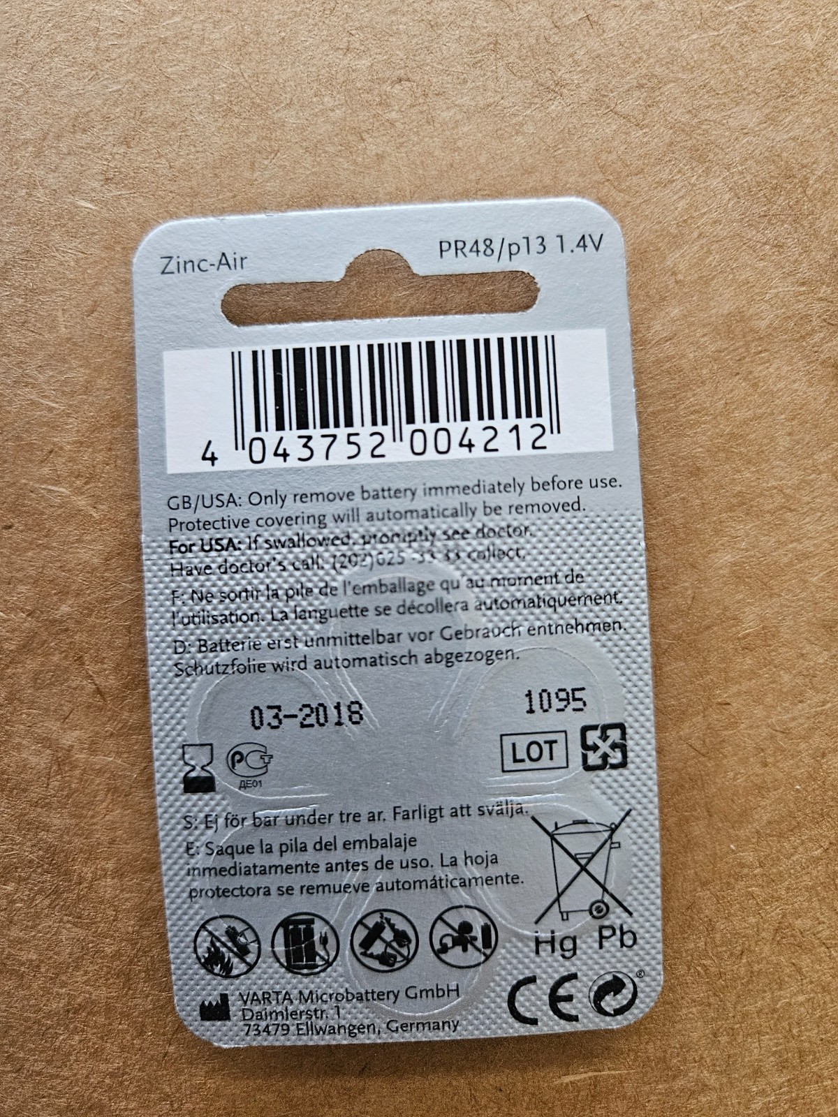 POWER ONE HEARING AID BATTERIES #P13 17 PACKS OF 102 EXP 10/21 &2/18
