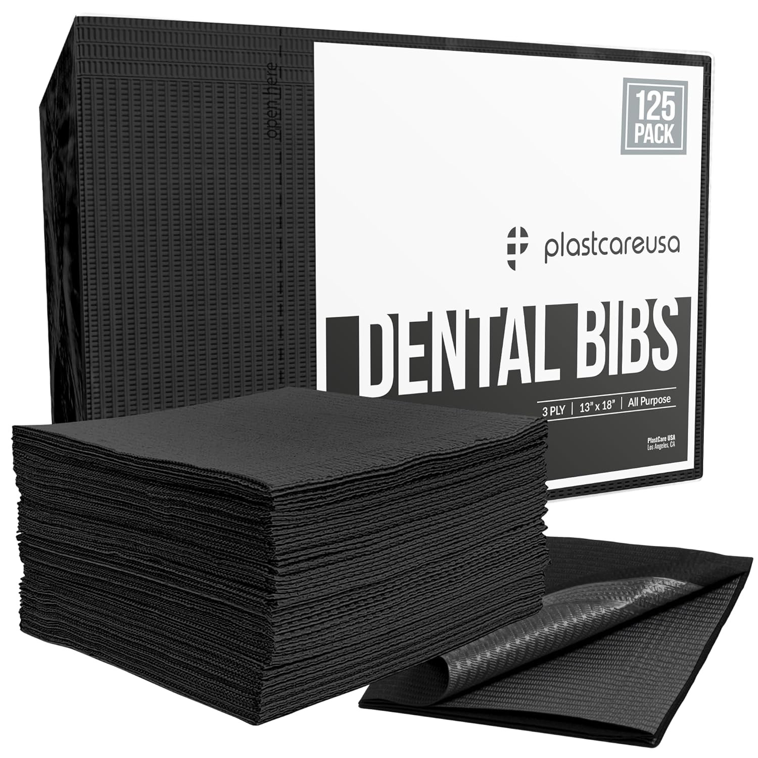 Baberos dentales desechables de 33 x 45 cm – Baberos impermeables de 3 capas par