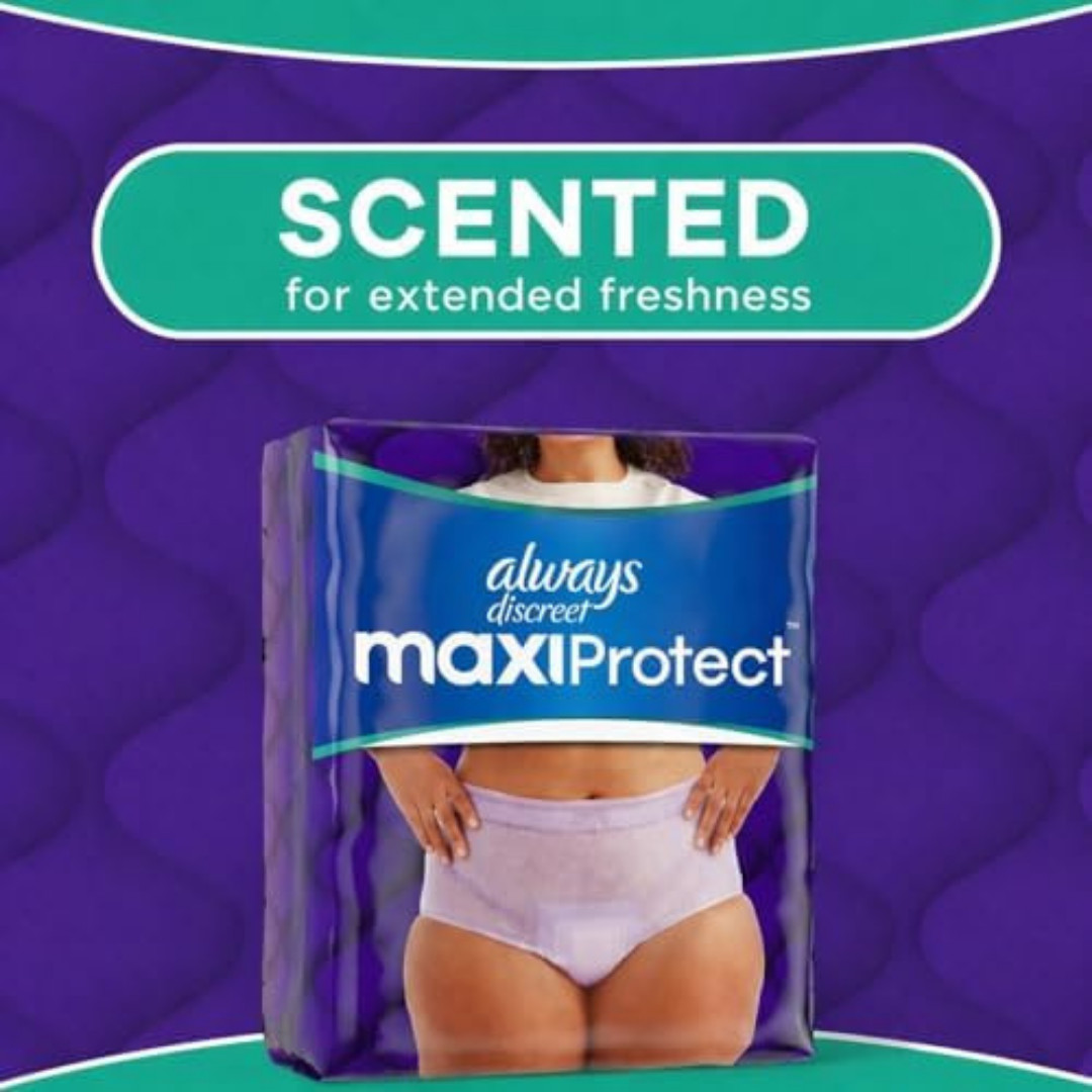 MaxiProtect Adult Diapers for Women, Incontinence Underwear, Scented, Postpar…