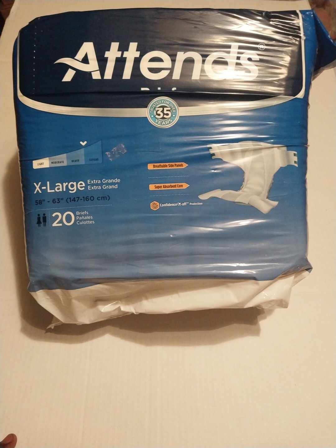 Attends Incontinence Brief XL Contoured DDA40 Heavy to Severe 20 Ct