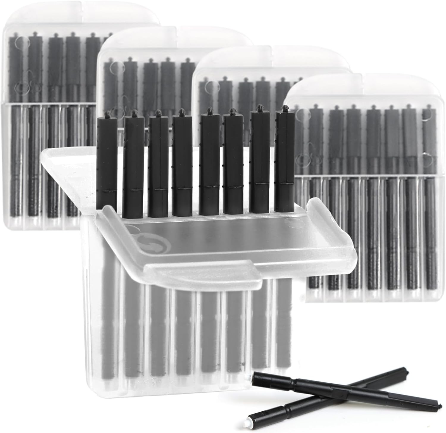 (40 Pcs) Hearing Aids Wax Guards Filters for 5 Packs/40 Filters, Black