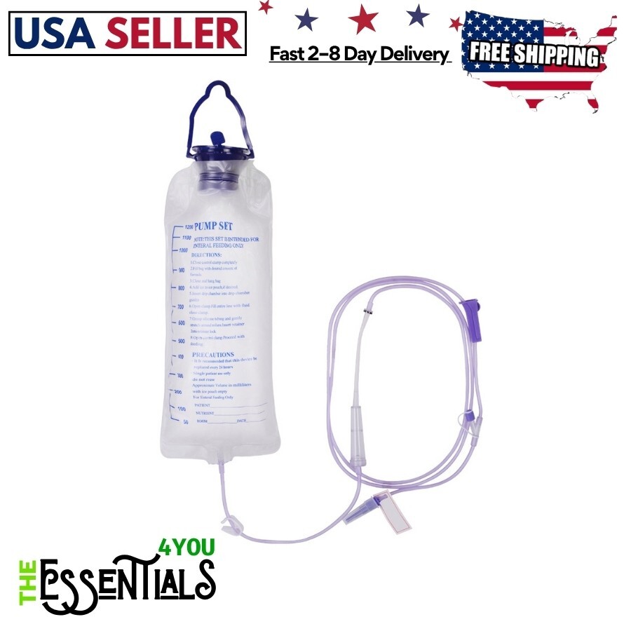 1200ml Disposable Enteral Nutrition Feeding Bag GastroIntestinal Medical Supply