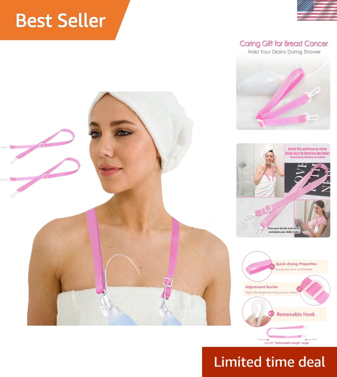 Comfortable & Secure Mastectomy Drain Holder – Essential for After-Surgery Care