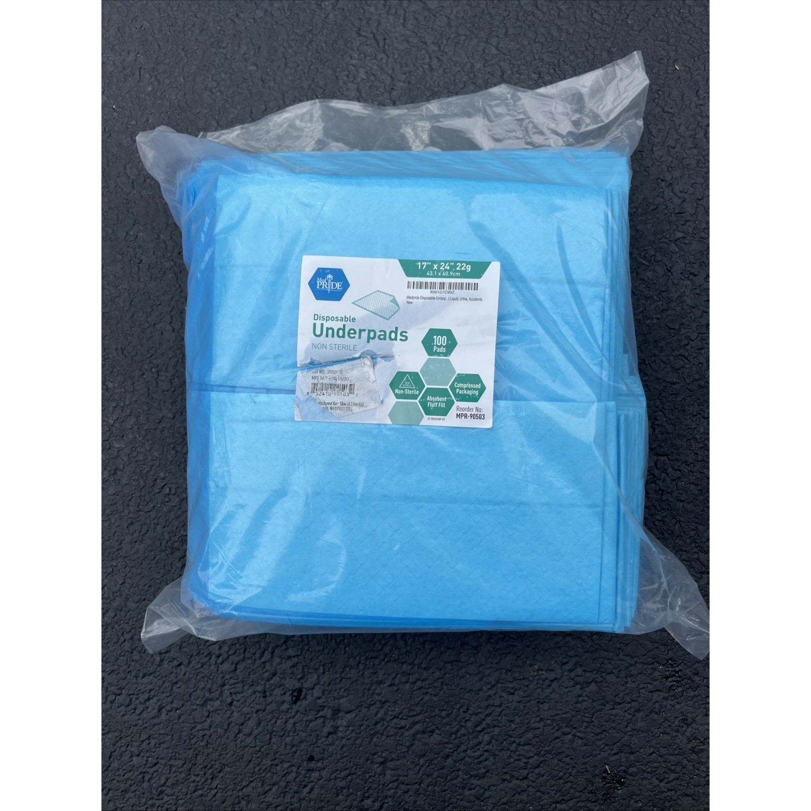 Medpride Disposable Underpads 17″ X 24″ (100-count) Incontinence Pads Bed