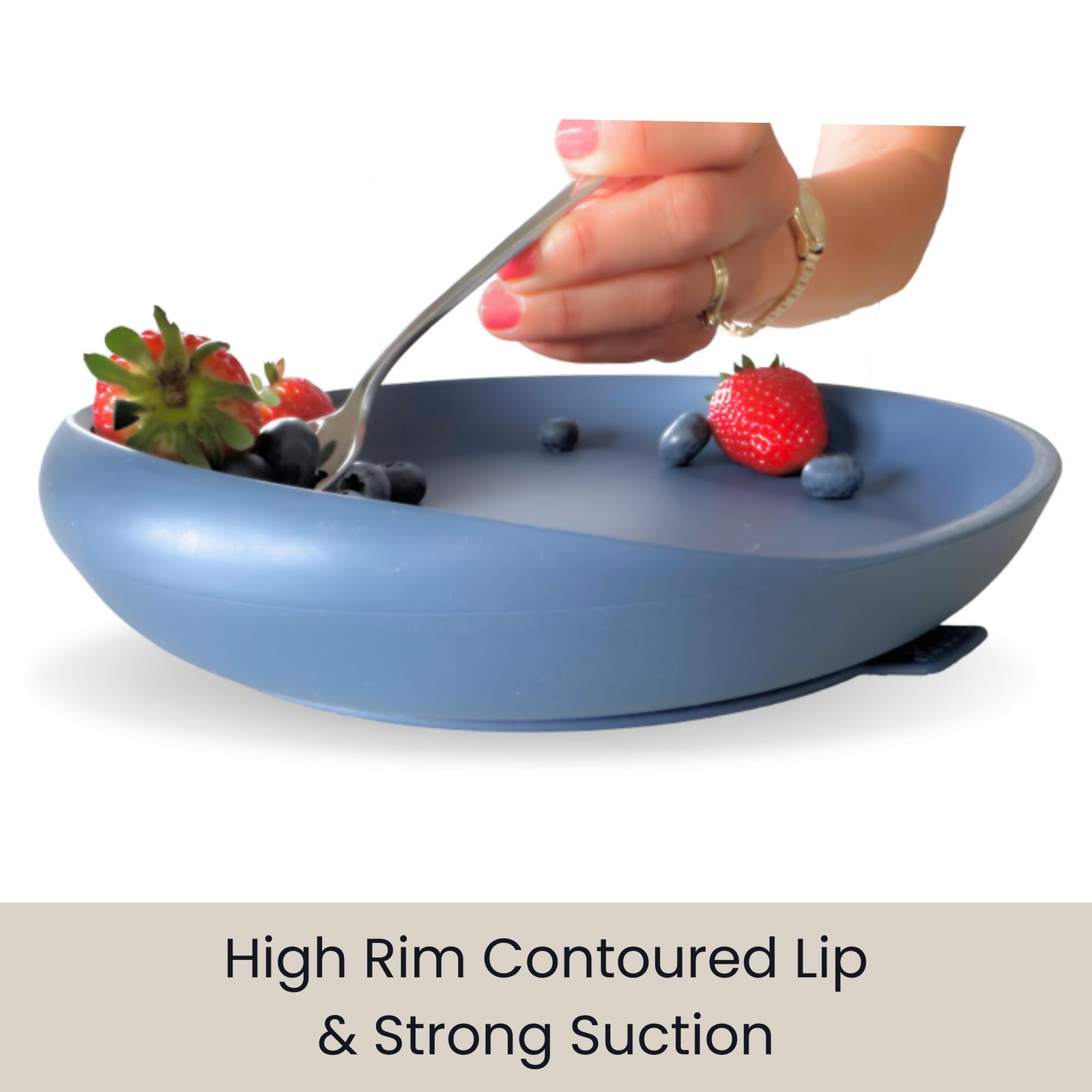Premium Adult Silicone Scooper Plate with Suction Base – 34oz Adaptive Non-Sl…