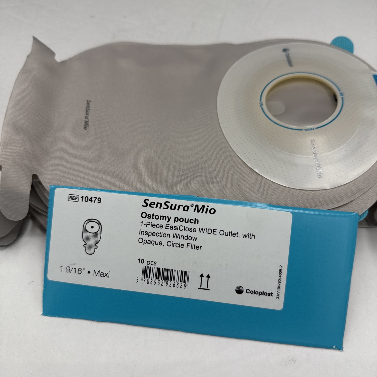 10 Coloplast 10479 SenSura Mio 1-pc Ostomy Pouch 1-9/16″ EasiClose WIDE Outlet