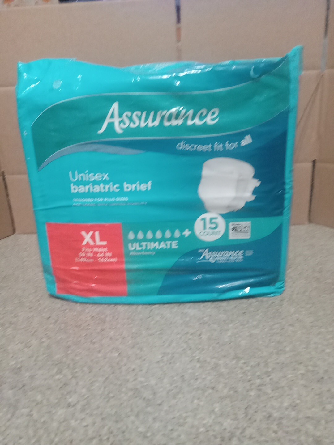 Assurance Unisex bariatric brief – XL 15 count