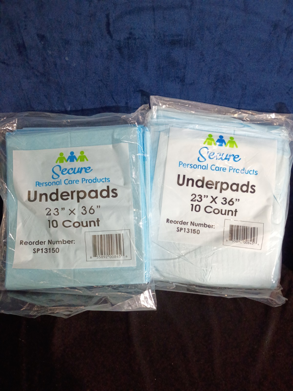 27 Individual Packs Of Secure Underpads 23 x 36 10 Count *NEW* (270 Total)