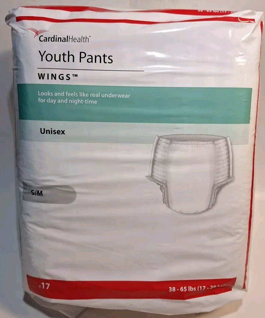 Lot of 4 Cardinal Health Youth Pants, Unisex, Small/Med 38-65 lbs 17 Pair =68