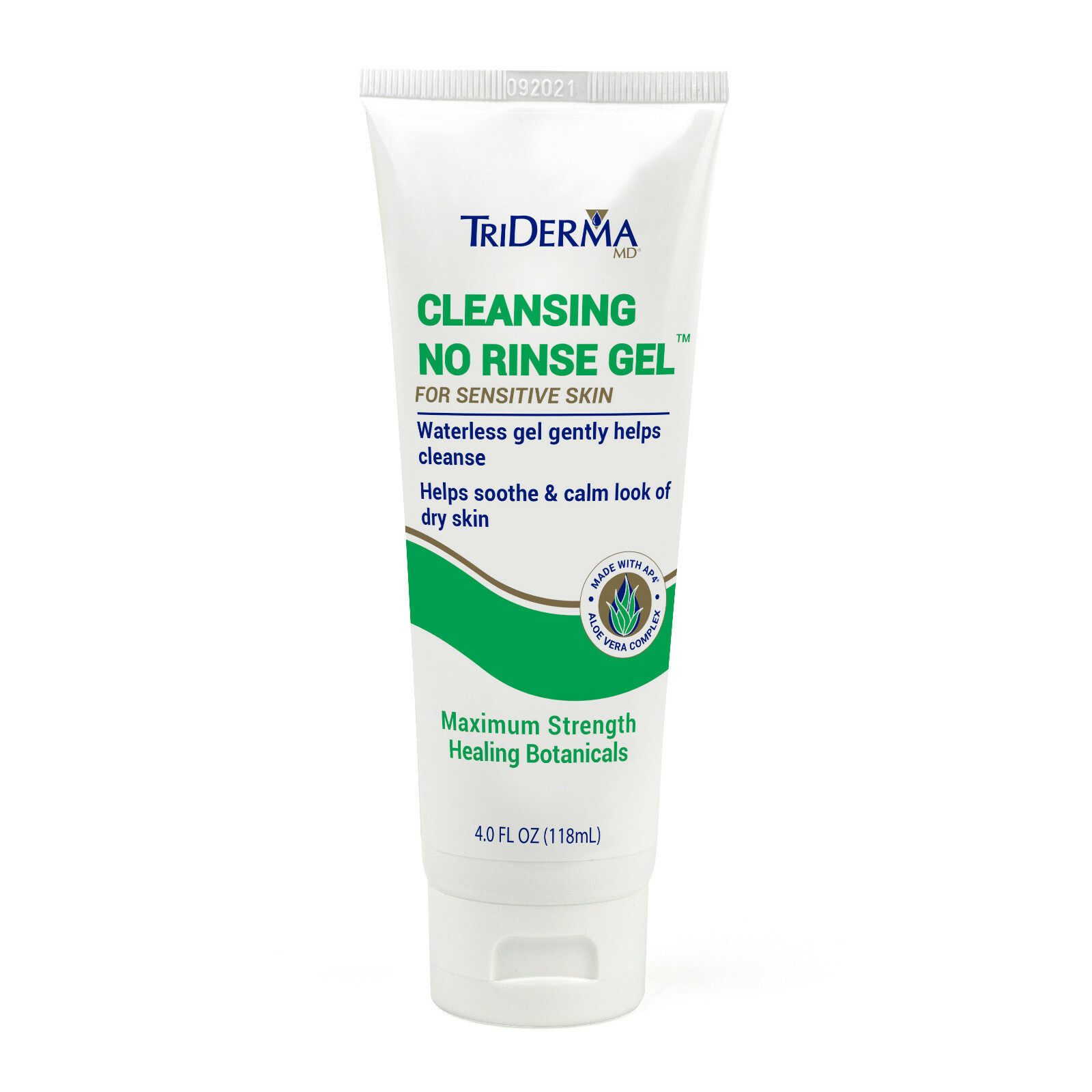 TriDerma Cleansing No Rinse Gel with AP4 Aloe Vera Complex 4 Ounces