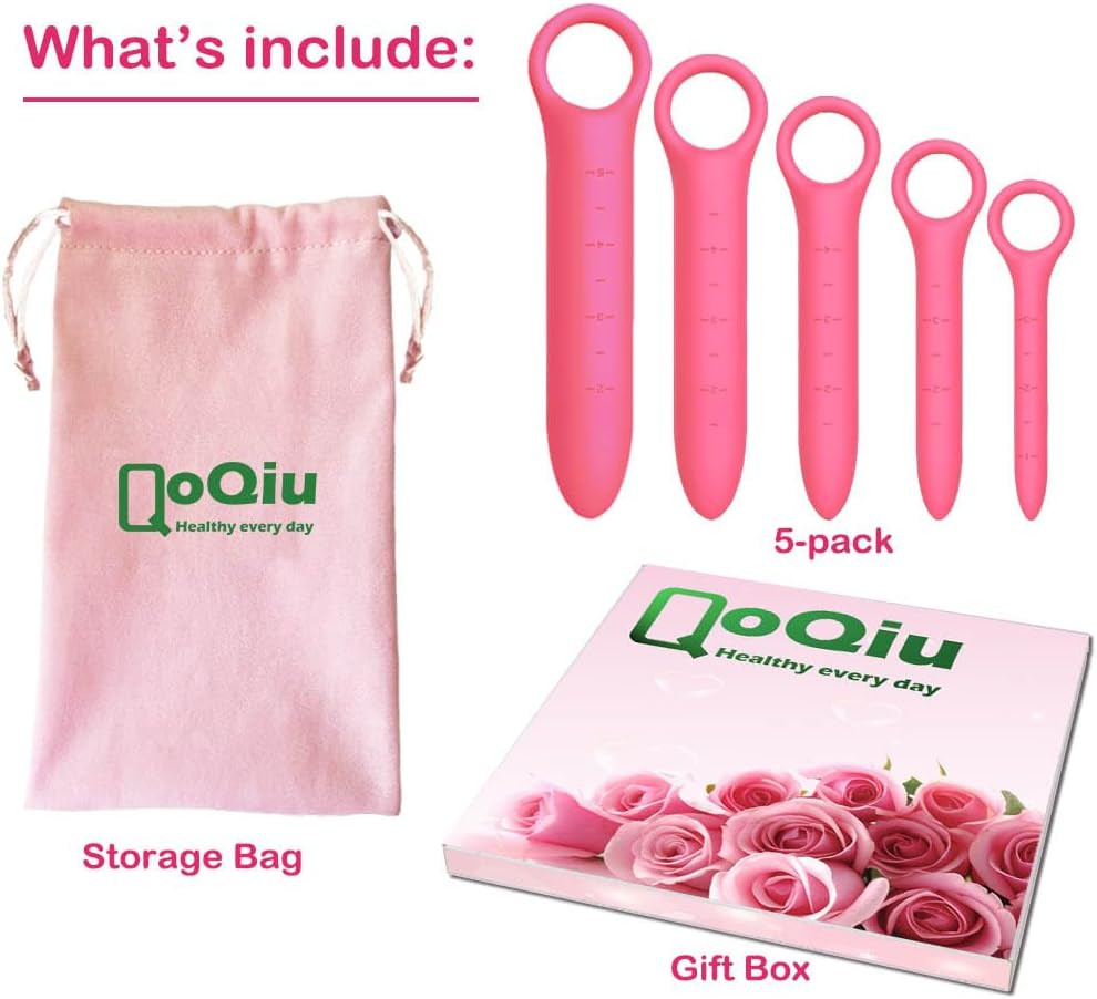 5-Pack Silicone Dilators for Pelvic Floor for Women with Fine Scales, Pelvic Wan