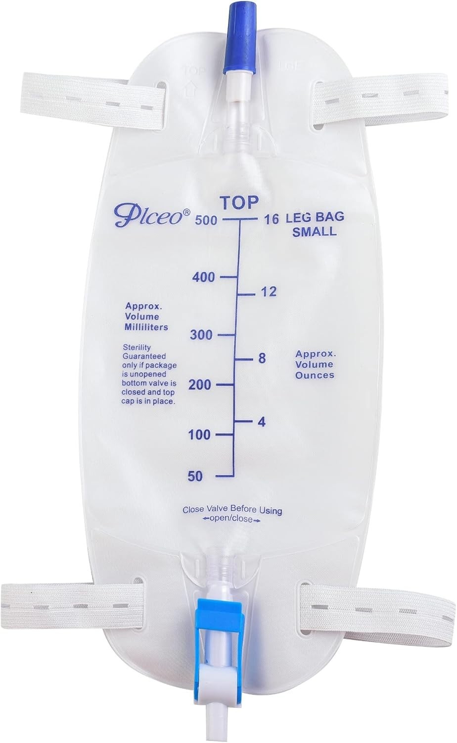 Easy-Tap Leg Bag Urinary Drainage Bag, 1000ml, Anti-Reflux Valve, Cloth Strap…