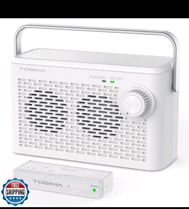 Tosima TV-8000W Wireless TV Speakers for Hard of Hearing, Portabl