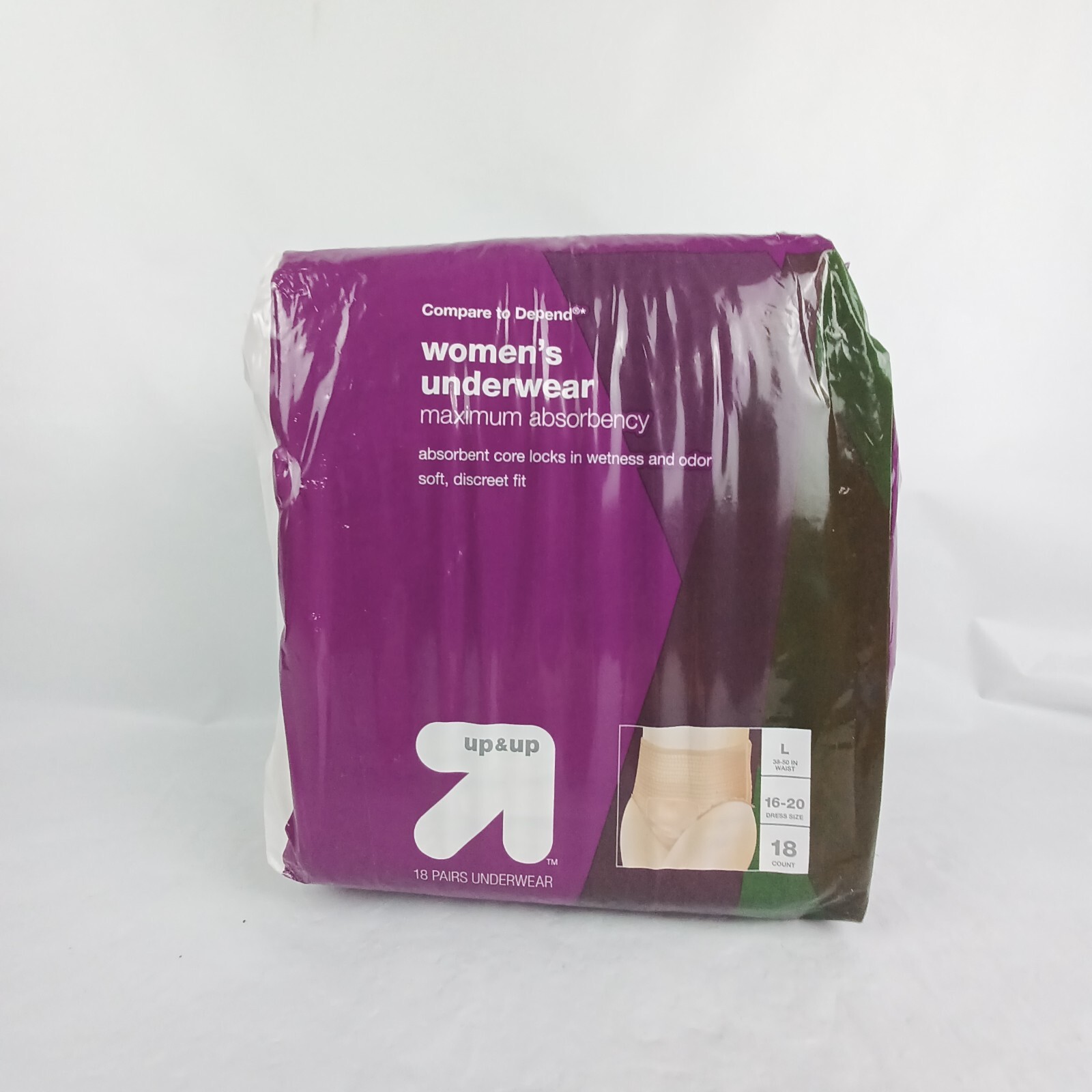 Up&Up Women’s Underwear Maximum Strength Size Large 18 Count New