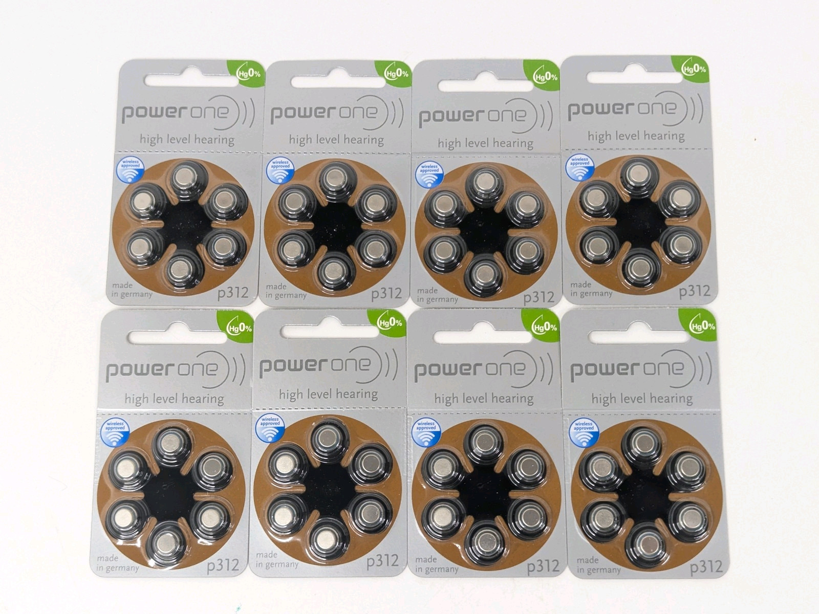 Power One Zinc Air High Level Hearing Batteries 48 Count PR41/P312 1.4V 08/23