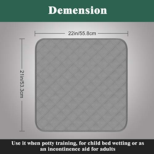 Waterproof Chair Pads for Incontinence 2Pcs Resuable Washable Seat Black